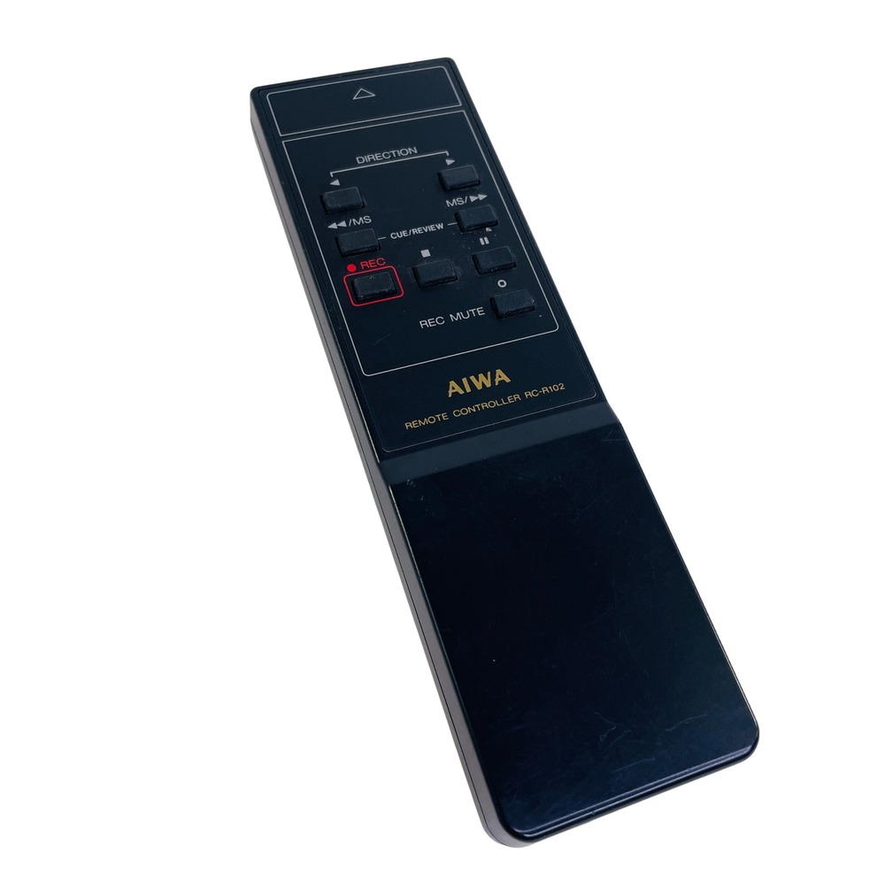 Aiwa RC-R102 Remote Controller Vintage Black Audio Tape Deck Control Japan